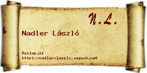 Nadler László névjegykártya